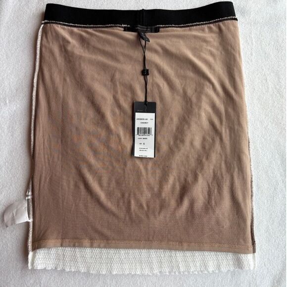 NWT BCBG Max Azria Ruffle Chauncy Skirt Lined Stretch Waist White Small Body Con - Picture 7 of 10